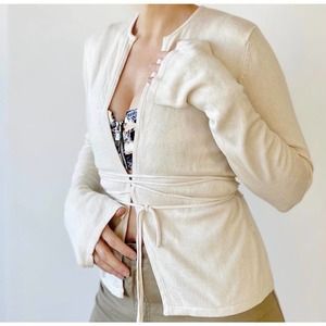 Cashmere Ballet Wrap Cardigan Sz L